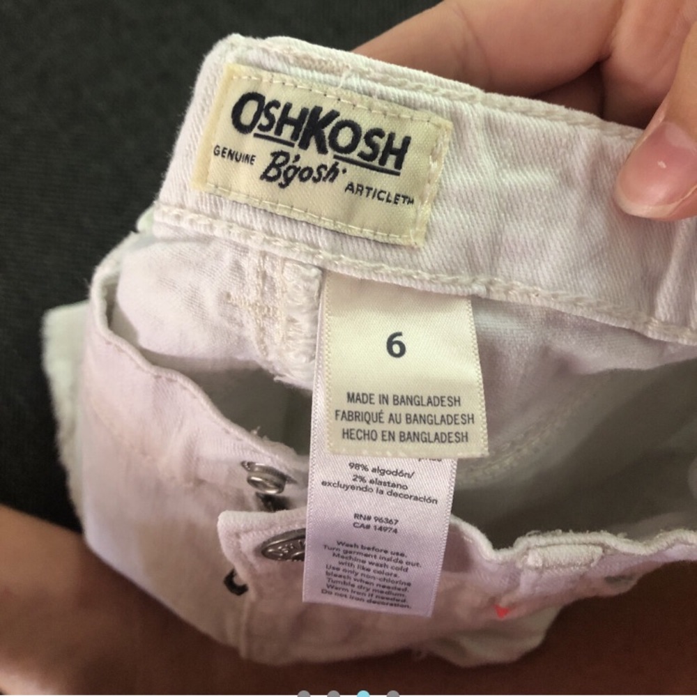 kids white denim shorts